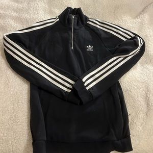 Old school Adidas zip neck sweatshirt